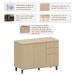 Balcão para Cozinha 120 cm 3 Portas 2 Gavetas Aurora Carvalho