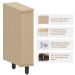 Balcão para Cozinha 20 cm 1 Porta MDF/MDP Aurora Carvalho