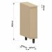 Balcão para Cozinha 20 cm 1 Porta MDF/MDP Aurora Carvalho