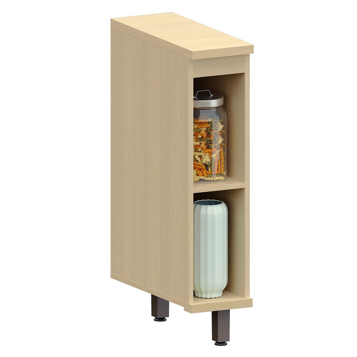 Balcão para Cozinha 20 cm 1 Porta MDF/MDP Aurora Carvalho