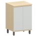 Balcão para Cozinha 60 cm 2 Portas MDF/MDP Aurora Cinza Cristal