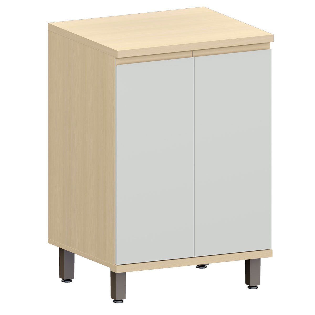Balcão para Cozinha 60 cm 2 Portas MDF/MDP Aurora Cinza Cristal
