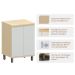 Balcão para Cozinha 60 cm 2 Portas MDF/MDP Aurora Cinza Cristal