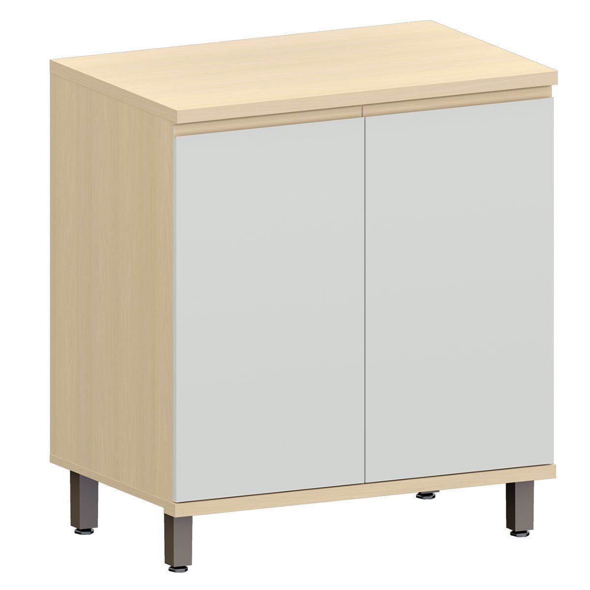 Balcão para Cozinha 80 cm 2 Portas MDF/MDP Aurora Cinza Cristal