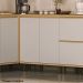 Balcão para Cozinha 80 cm 2 Portas MDF/MDP Aurora Cinza Cristal