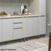 Balcão para Cozinha Modulada 20 cm 1 Porta Atenas Cinza Cristal