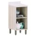 Balcão para Cozinha Modulada 40 cm 1 Porta Atenas Cinza Cristal
