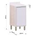 Balcão para Cozinha Modulada 40 cm 1 Porta Atenas Cinza Cristal
