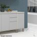 Balcão para Cozinha Modulada 40 cm 1 Porta Atenas Cinza Cristal