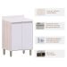 Balcão para Cozinha Modulada 60 cm 2 Portas Atenas Cinza Cristal