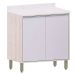 Balcão para Cozinha Modulada 80 cm 2 Portas Atenas Cinza Cristal