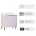 Balcão para Cozinha Modulada 80 cm 2 Portas Atenas Cinza Cristal