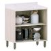 Balcão para Cozinha Modulada 80 cm 2 Portas Atenas Cinza Cristal