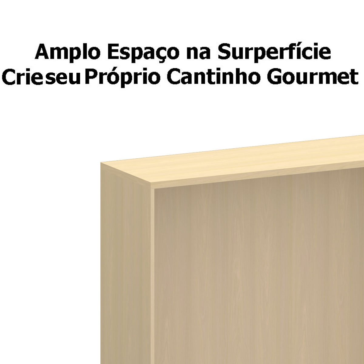 Bancada para Cozinha Ilha com Tampo Aurora Carvalho