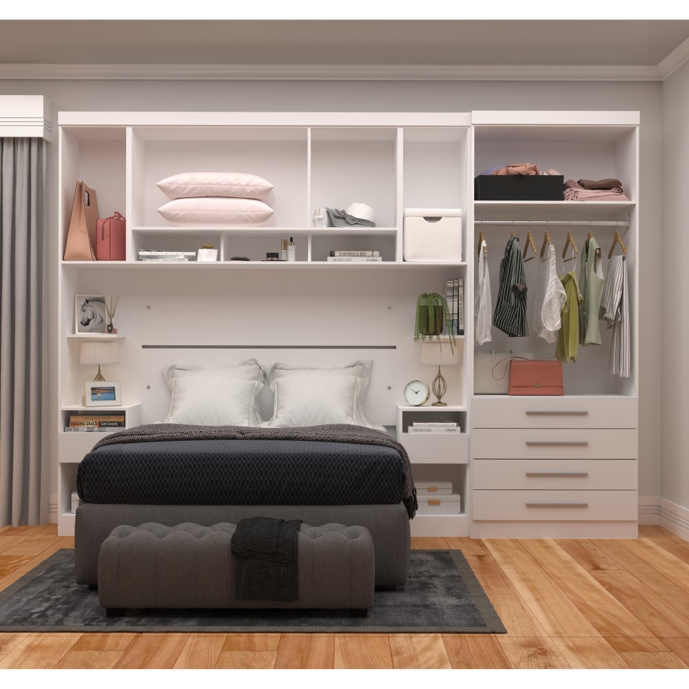 Guarda Roupa Dormitório Modulado Alpes Casal 1,38 m - Roupeiro Luciane M02