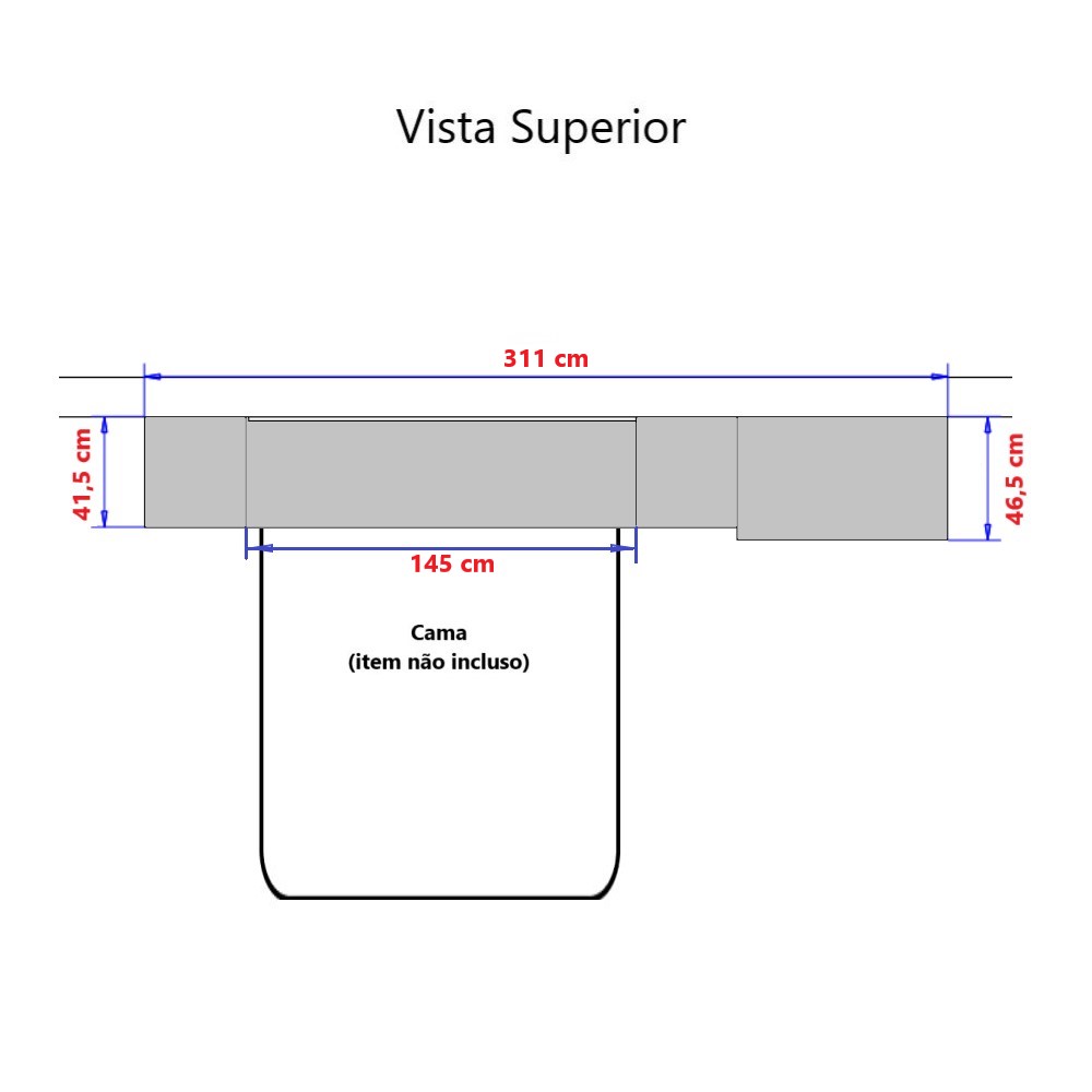Guarda Roupa Dormitório Modulado Alpes Casal 1,38 m - Roupeiro Luciane M02