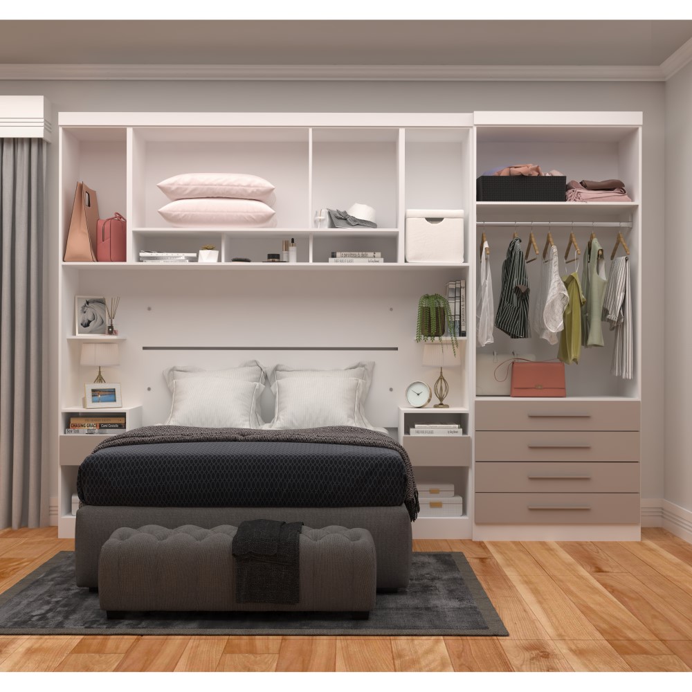 Guarda Roupa Dormitório Modulado Alpes Casal 1,38 m - Roupeiro Luciane M02