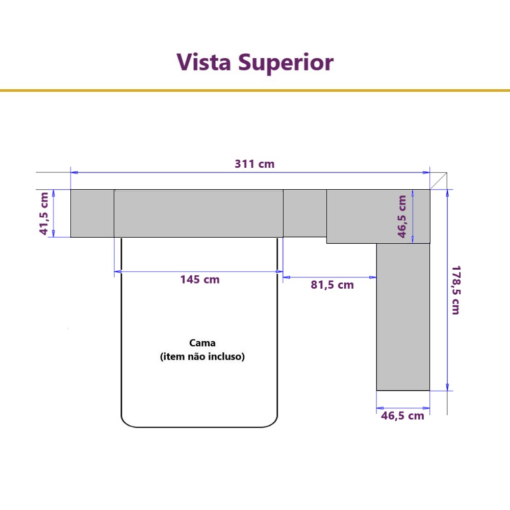 Guarda Roupa Dormitório Modulado Alpes Casal 1,38 m Canto - Roupeiro Luciane M03