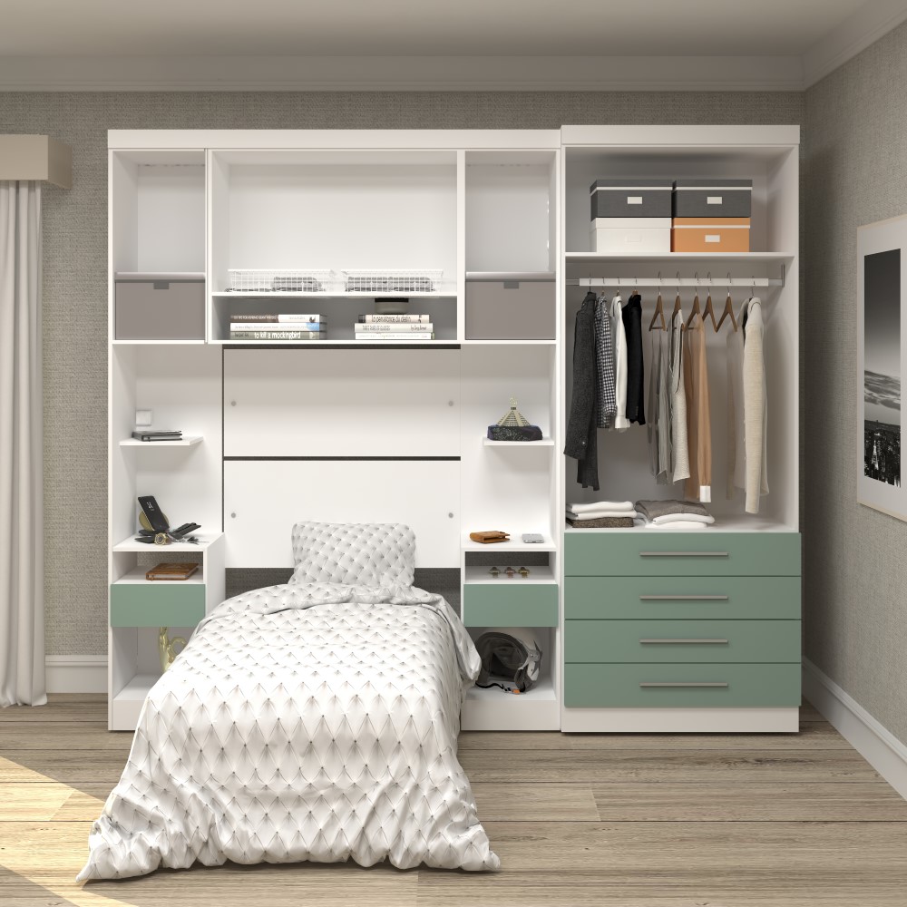 Guarda Roupa Dormitório Modulado Alpes Solteiro - Roupeiro Luciane M02