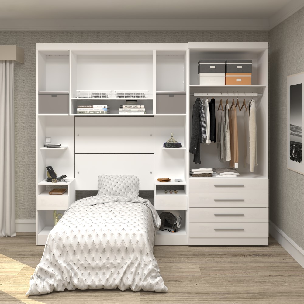 Guarda Roupa Dormitório Modulado Alpes Solteiro - Roupeiro Luciane M02