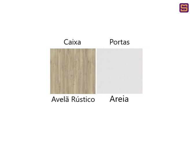 Guarda Roupa Dormitório Modulado Master Casal 1,38 m - Avelã Rústico e Areia - Luciane M01