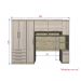 Guarda Roupa Dormitório Modulado Master Casal 1,38 m - Avelã Rústico e Ártico Rústico - Luciane M02