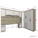 Guarda Roupa Dormitório Modulado Master Casal 1,38 m Canto - Avelã Rústico e Areia - Luciane M04