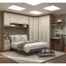 Guarda Roupa Dormitório Modulado Master Casal 1,38 m Canto c/ Mesa Escrivaninha e Nicho - Luciane M15