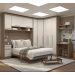 Guarda Roupa Dormitório Modulado Master Casal 1,38 m Canto c/ Mesa Escrivaninha e Nicho - Luciane M15