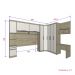 Guarda Roupa Dormitório Modulado Master Casal 1,38 m Canto c/ Mesa Escrivaninha e Nicho - Luciane M15