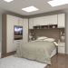 Guarda Roupa Dormitório Modulado Master Casal 1,38 m Canto c/ Painel Giratório p/ TV - Luciane M14