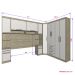 Guarda Roupa Dormitório Modulado Master Casal 1,58 m Queen Canto - Avelã Rústico e Areia - Luciane M04