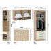 Guarda Roupa Dormitório Modulado Master Casal Queen 1,58 m - Avelã Rústico e Areia - Luciane M12