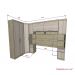 Guarda Roupa Dormitório Modulado Master Casal Queen 1,58 m Canto - Avelã Rústico e Ártico Rústico - Luciane M13