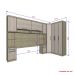 Guarda Roupa Dormitório Modulado Master Casal Queen 1,58 m Canto - Avelã e Ártico Rústico - Luciane M17