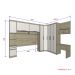 Guarda Roupa Dormitório Modulado Master Casal Queen 1,58 m Canto c/ Mesa Escrivaninha e Nicho - Luciane M15