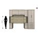 Guarda Roupa Dormitório Modulado Master Solteiro - Avelã Rústico e Ártico Rústico - Luciane M01