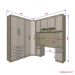 Guarda Roupa Dormitório Modulado Master Solteiro Canto - Roupeiro Luciane M02