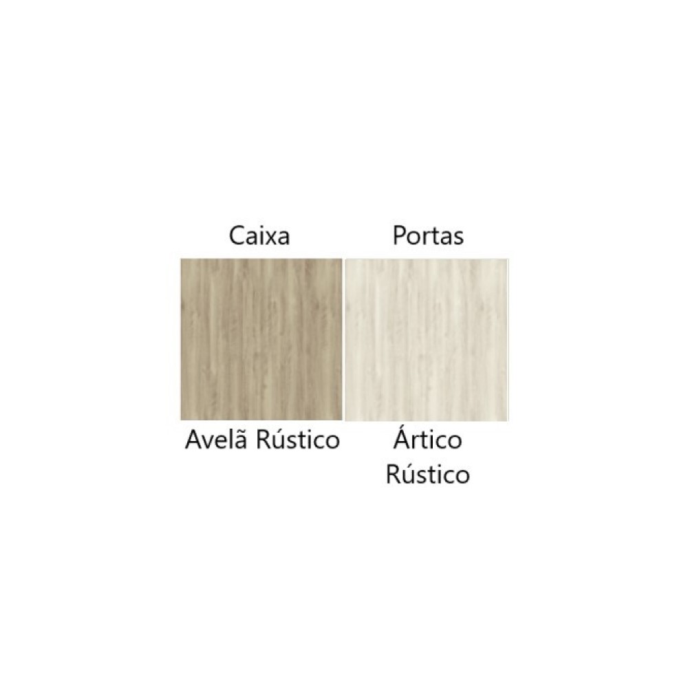 Guarda Roupa Maleiro Aéreo Casal Queen 1,58 m Ponte - Módulo Dormitório Master - Guarda Roupas Modulado Luciane - Ártico Rústico