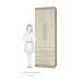 Guarda Roupa Roupeiro Modulado Master 2 Portas 4 Gavetas - Avelã Rústico e Ártico Rústico - Luciane