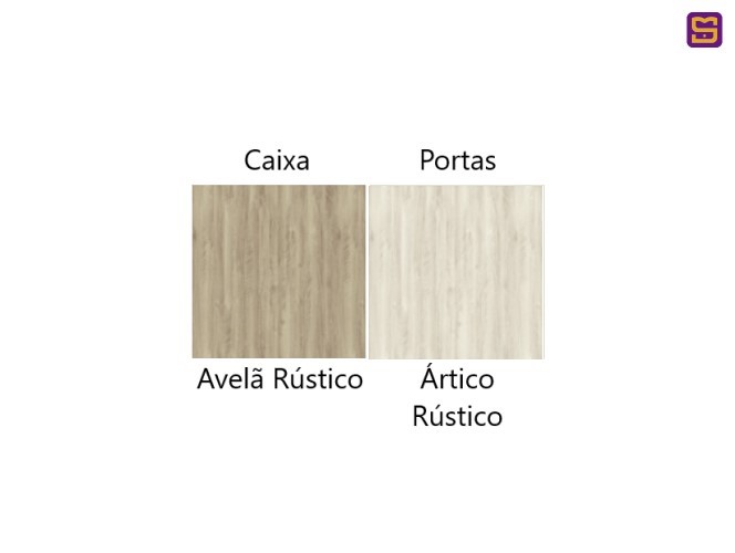 Guarda Roupa Roupeiro Modulado Master 2 Portas 4 Gavetas - Avelã Rústico e Ártico Rústico - Luciane