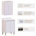 Kit Armário Aéreo e Balcão 2 Portas 60 cm Atenas  Cinza Cristal