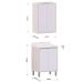 Kit Armário Aéreo e Balcão 2 Portas 60 cm Atenas  Cinza Cristal