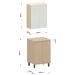 Kit Armário Aéreo e Balcão 2 Portas 60 cm Aurora Cinza Cristal Pet/Carvalho