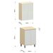 Kit Armário Aéreo e Balcão 2 Portas 60 cm Aurora Cinza Cristal Pet/Cinza Cristal