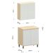 Kit Armário Aéreo e Balcão 2 Portas 80 cm Aurora Cinza Cristal Pet/Cinza Cristal