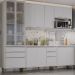 Kit Armário Aéreo e Balcão de Cozinha 120 cm 3 Portas Atenas Cinza Cristal