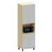 Paneleiro 4 Portas com Nicho para Micro-ondas Aurora Pet Cinza Cristal/Cinza Cristal