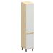 Paneleiro Alto 40 cm 2 Portas 4 Prateleiras Aurora Cinza Cristal