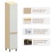 Paneleiro Alto 40 cm 2 Portas 4 Prateleiras Aurora Cinza Cristal